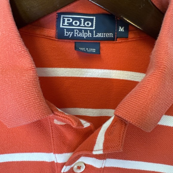 Polo Ralph Lauren Polo Shirt  Medium Cotton Mens Nantucket Red Striped - Picture 3 of 7